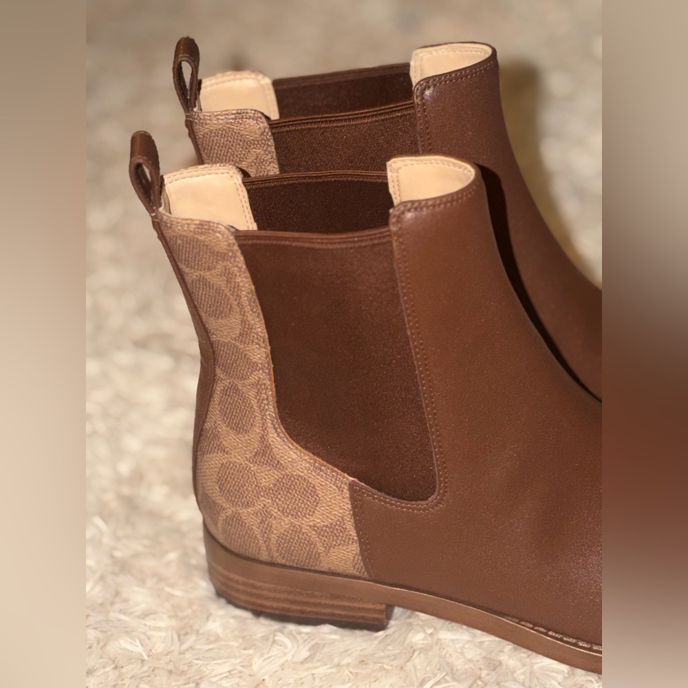 🆕 🤎COACH brown ankle boots women - Picture 8 of 10